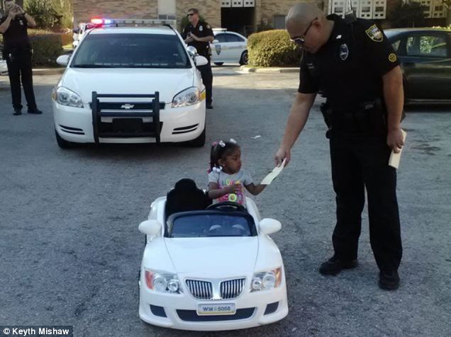 cop pulling over kid